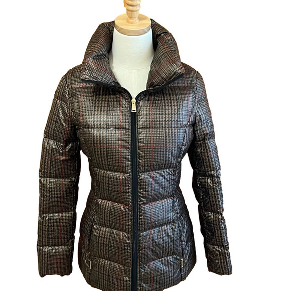 Like New Ralph Lauren Down Plaid Puffer Packable Coat Size XS-S - Picture 1 of 10